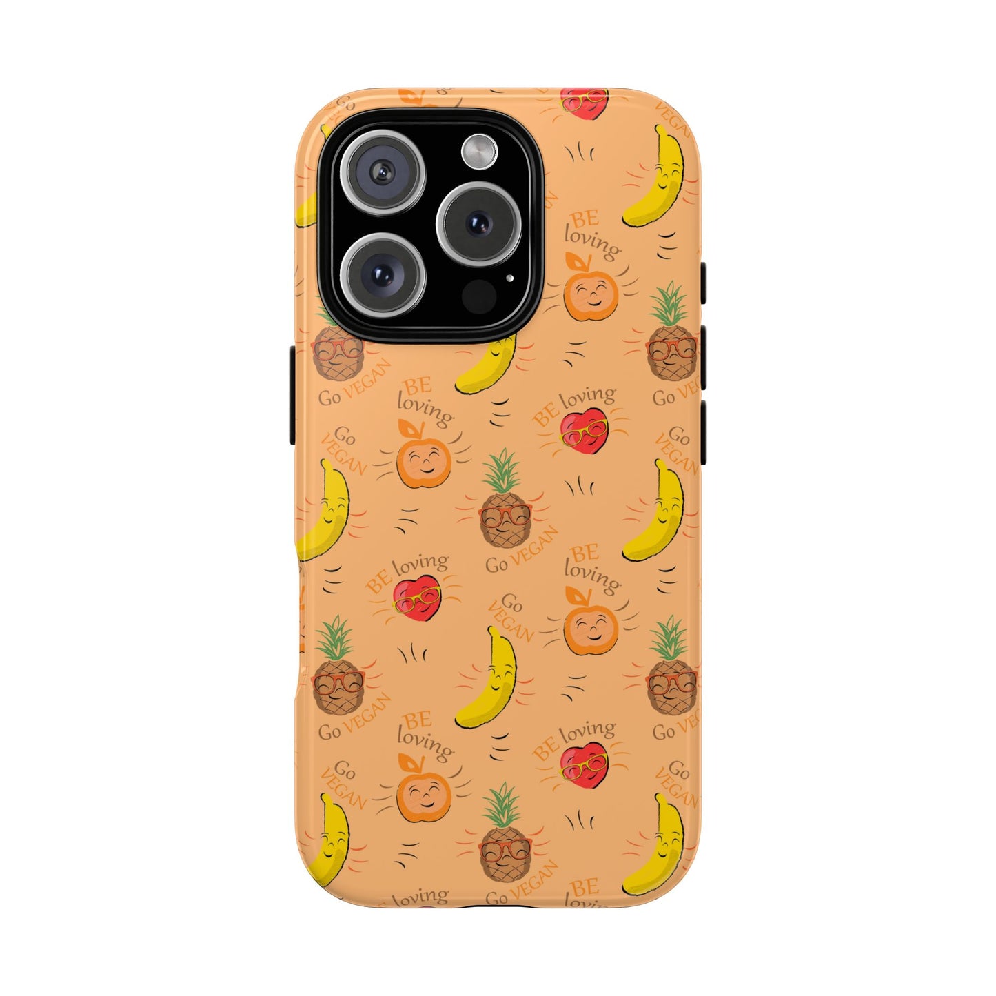 Motivational Tough Cases for iPhone - Go Vegan Pattern Design