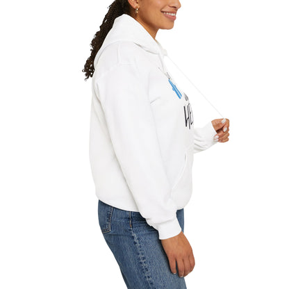 Motivational Unisex Hooded Sweatshirt - Be Your Own Hero Design