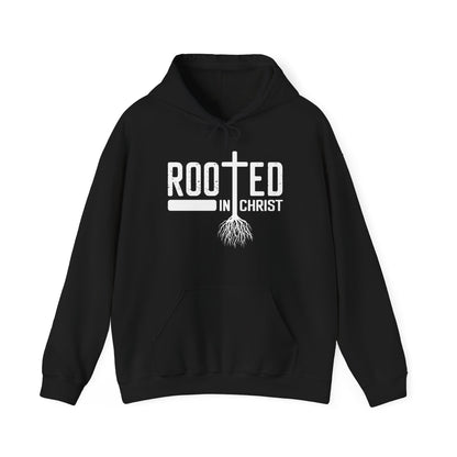 Christian Unisex Hooded Sweatshirt - Rooted In Christ Design