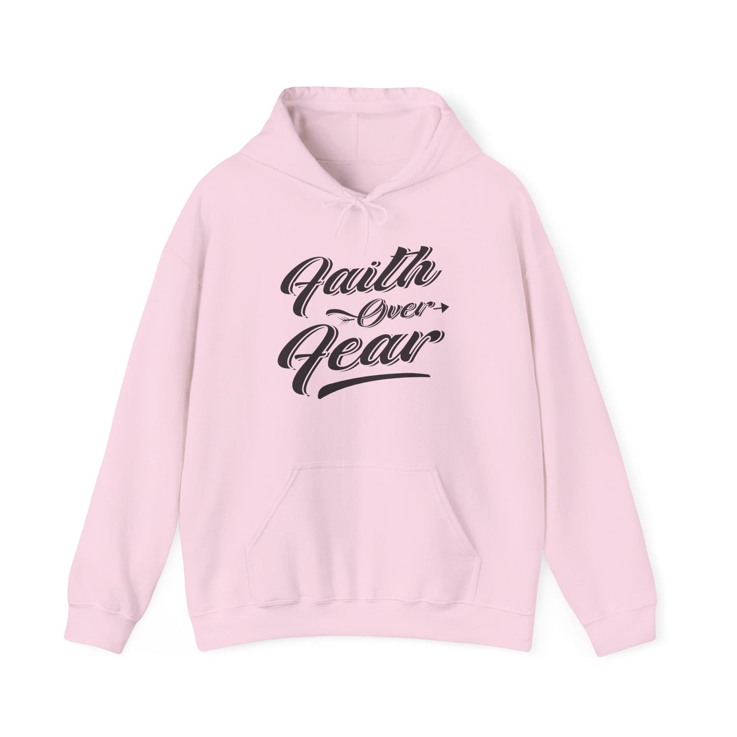 Christian Unisex Hooded Sweatshirt - Faith Over Fear Design