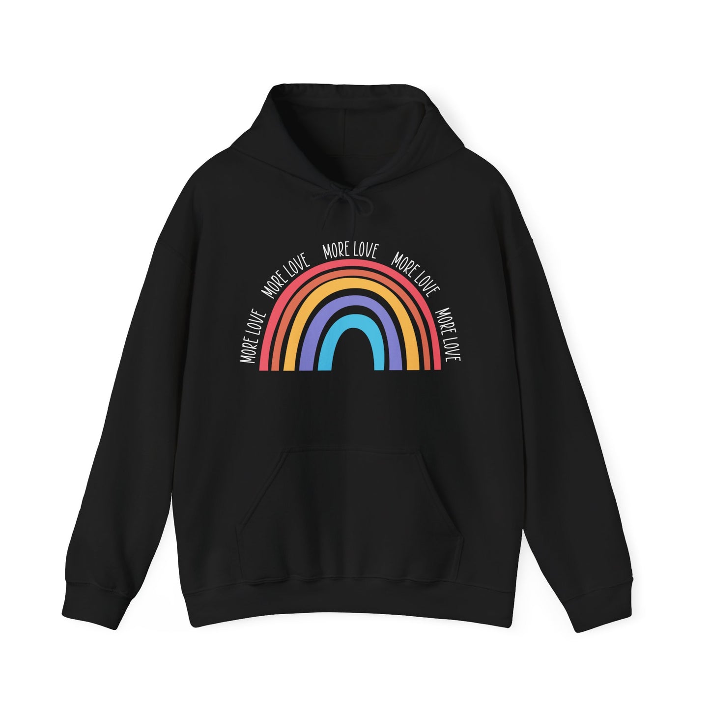 Motivational Unisex Hooded Sweatshirt - More Love x5 Design