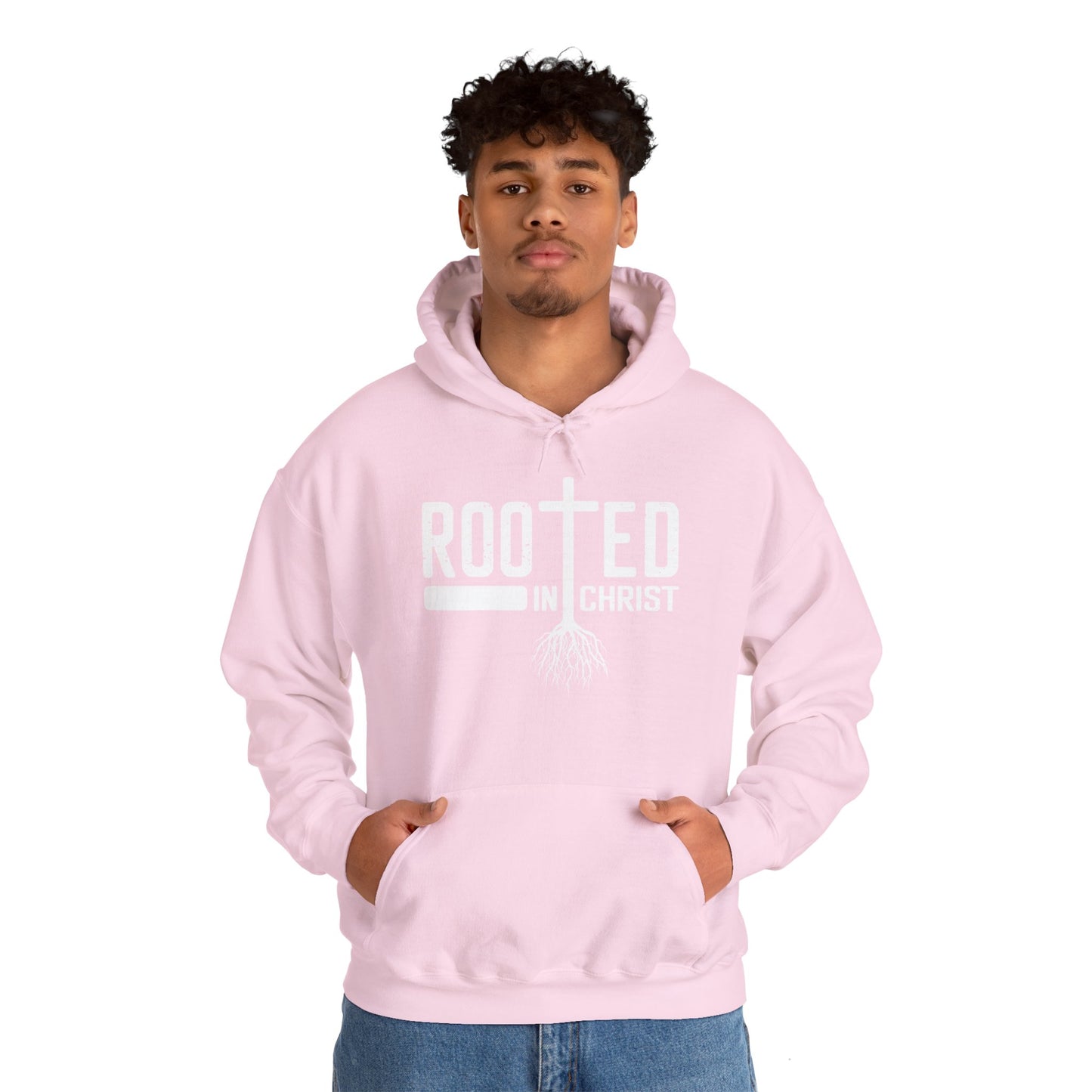 Christian Unisex Hooded Sweatshirt - Rooted In Christ Design