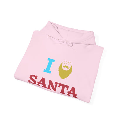 Christmas Unisex Hooded Sweatshirt - I Love Santa Design