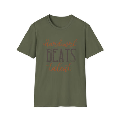 Motivational Unisex T-Shirt - Hardwork Beats Talent Design