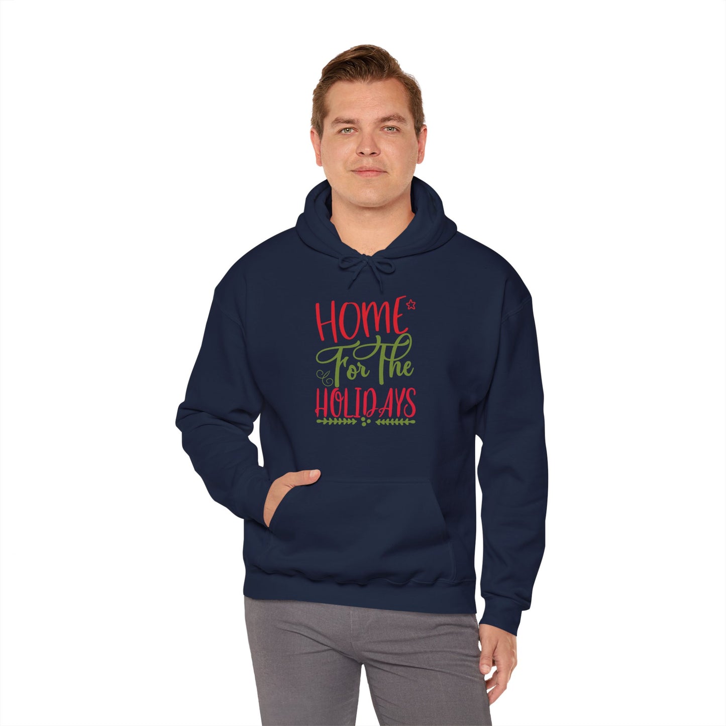 Christmas Unisex Hooded Sweatshirt - Home For The Holidays Design