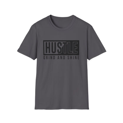 Motivational Unisex T-Shirt - Hustle Grind and Shine Design