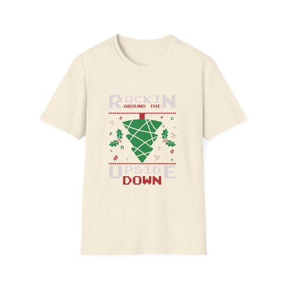 Christmas Unisex T-Shirt - Rockin Around The Upside Down Festive Color Design