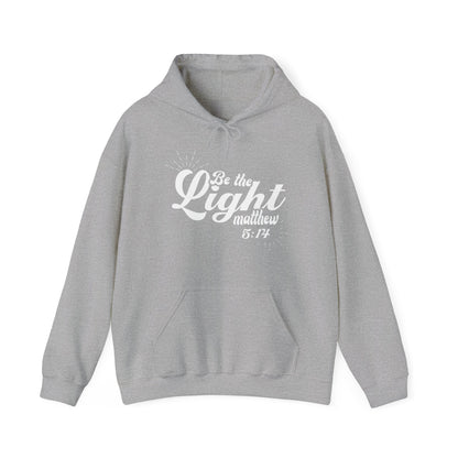 Christian Unisex Hooded Sweatshirt - Be The Light Verse Design