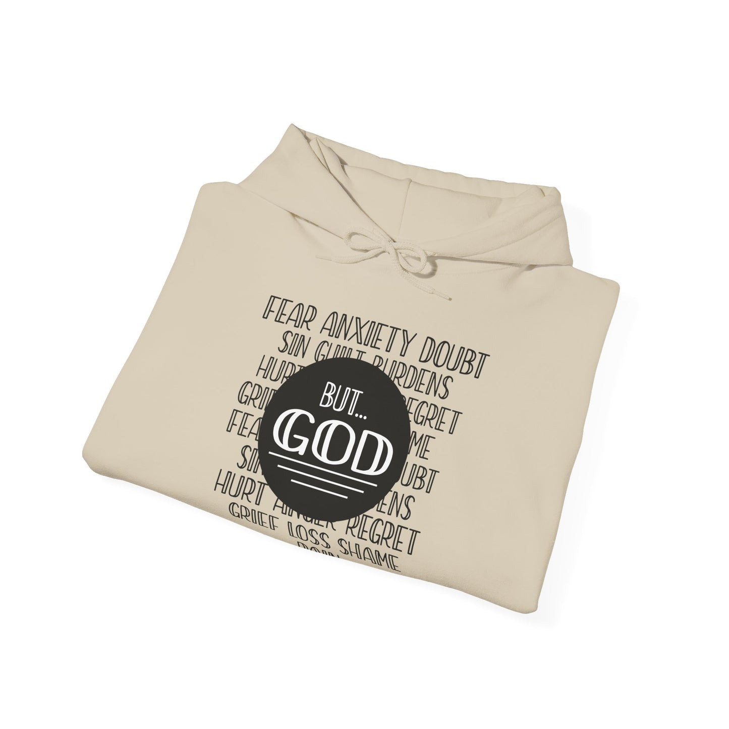 Christian Unisex Hooded Sweatshirt - God Trumps Negative Emotions Design