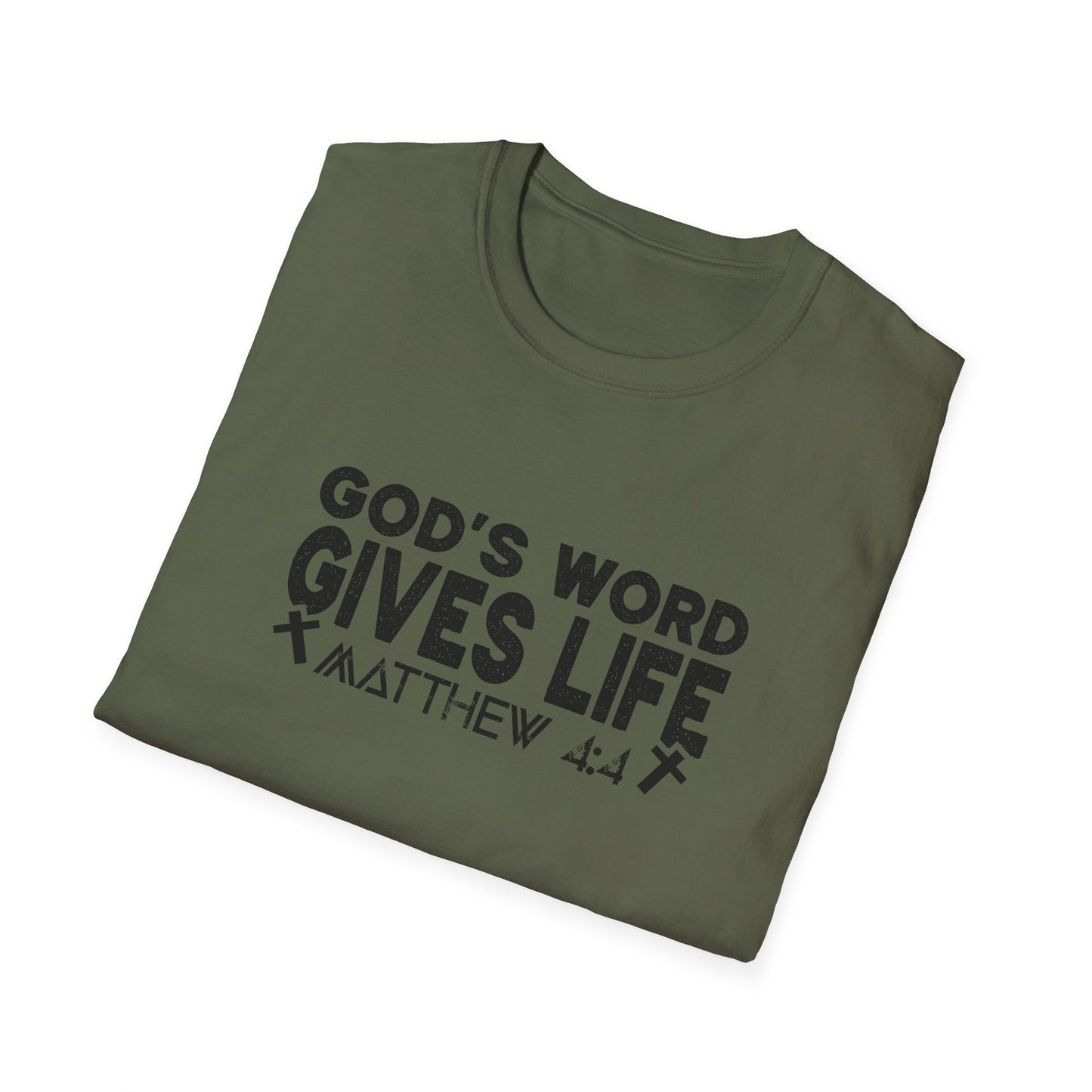 Christian Unisex T-Shirt - God's Word Gives Life Design