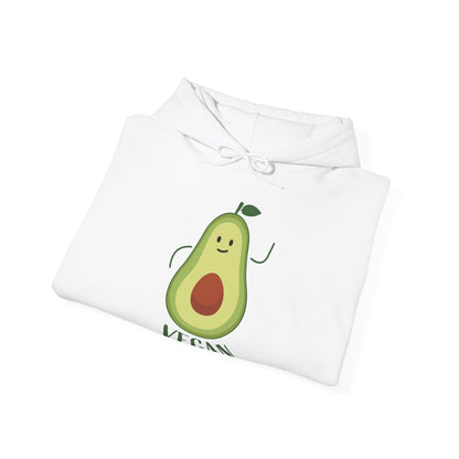 Motivational Unisex Hooded Sweatshirt - Avocado Vegan Design