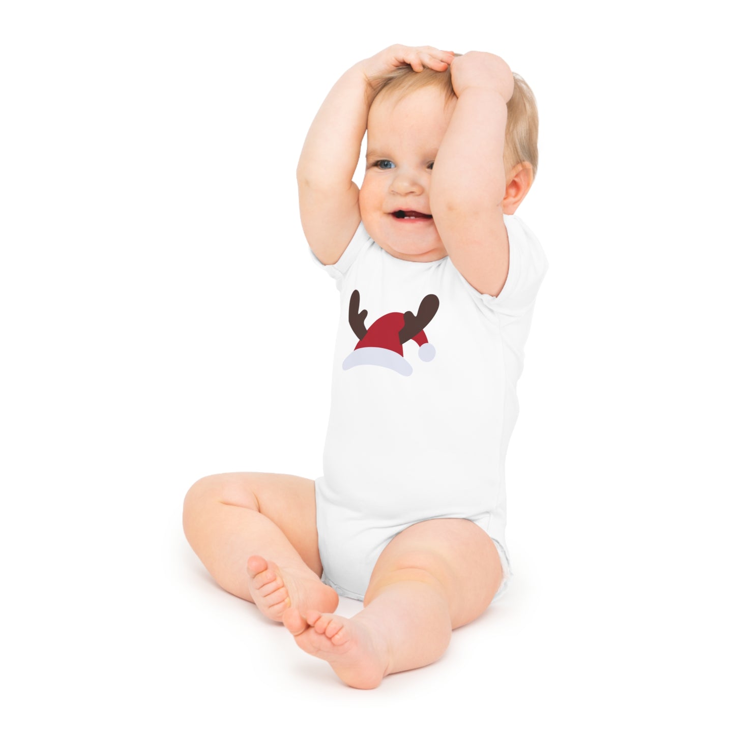 Christmas Baby Bodysuit - Santa's Hat Design