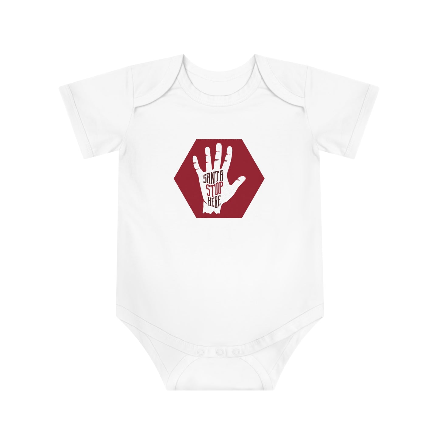 Christmas Baby Bodysuit - Santa Stop Here Design