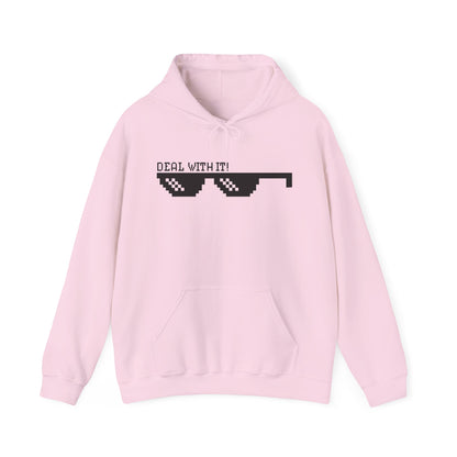 Motivational Unisex Hooded Sweatshirt - Deal With It Design