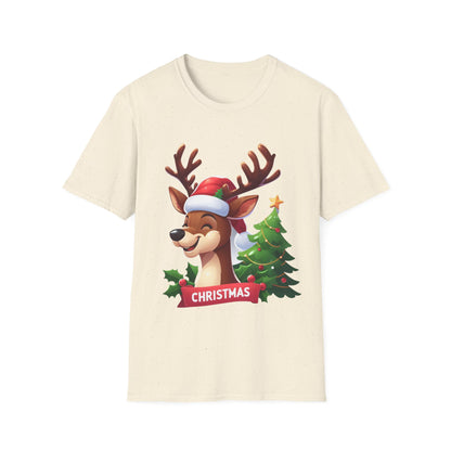 Christmas Unisex T-Shirt - Xmas Reindeer Design