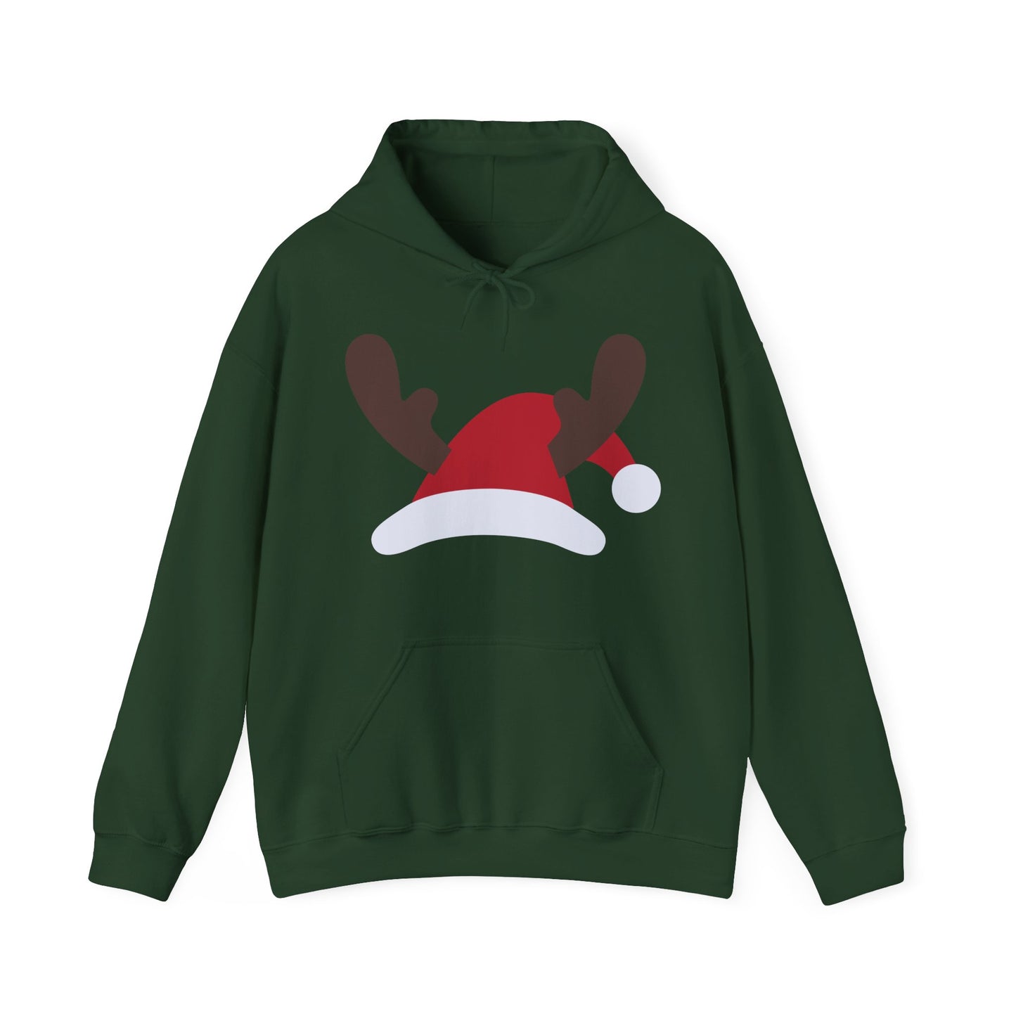 Christmas Unisex Hooded Sweatshirt - Santa's Hat Design