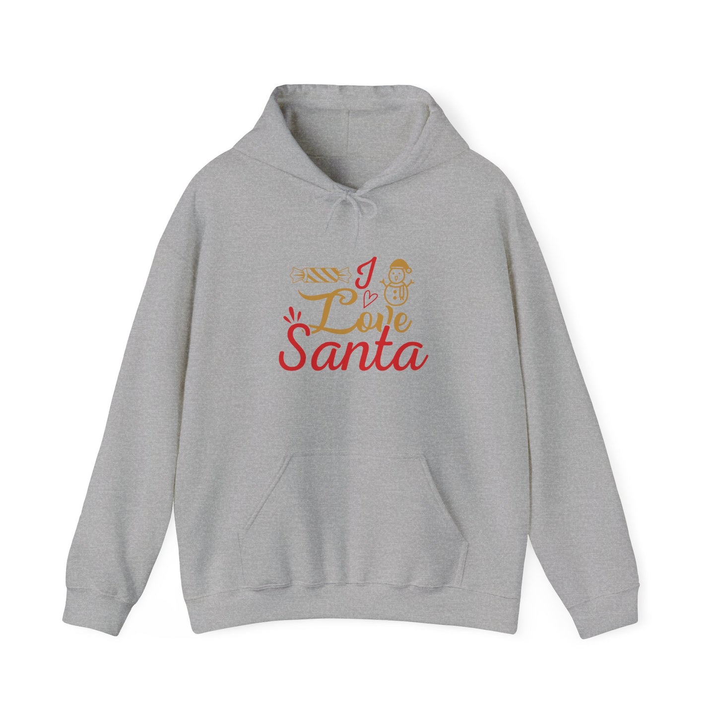 Christmas Unisex Hooded Sweatshirt - Love Santa Design