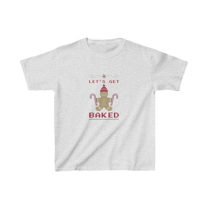 Christmas Unisex Kids T-Shirt - Let's Get Baked Design