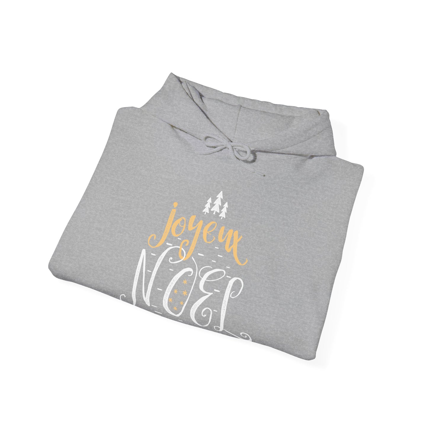 Christmas Unisex Hooded Sweatshirt - Joyeux Noel Design