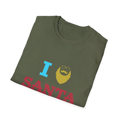 Christmas Unisex T-Shirt - I Love Santa Design