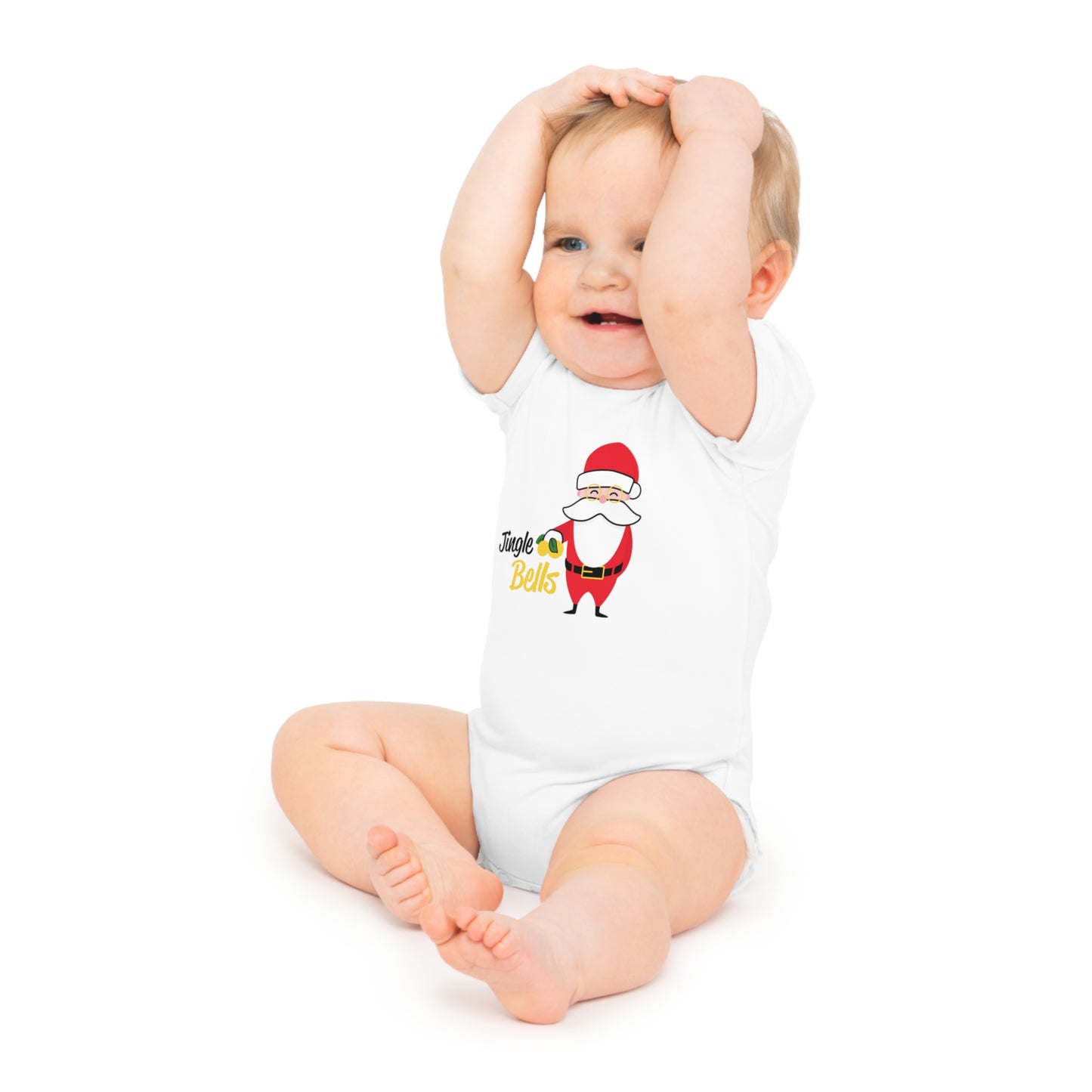 Christmas Baby Bodysuit - Jingle Bells Santa Design