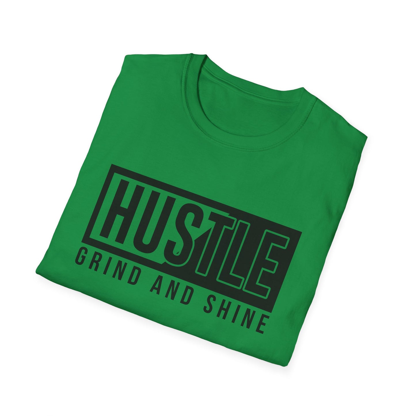 Motivational Unisex T-Shirt - Hustle Grind and Shine Design