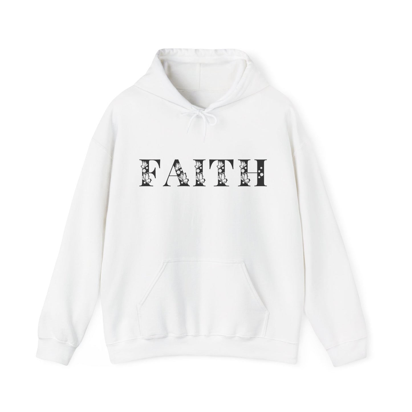 Christian Unisex Hooded Sweatshirt - Faith Black Design