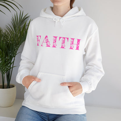 Christian Unisex Hooded Sweatshirt - Faith Pink Design