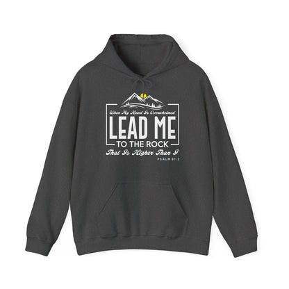 Christian Unisex Hooded Sweatshirt - Lead Me To The Rock Design