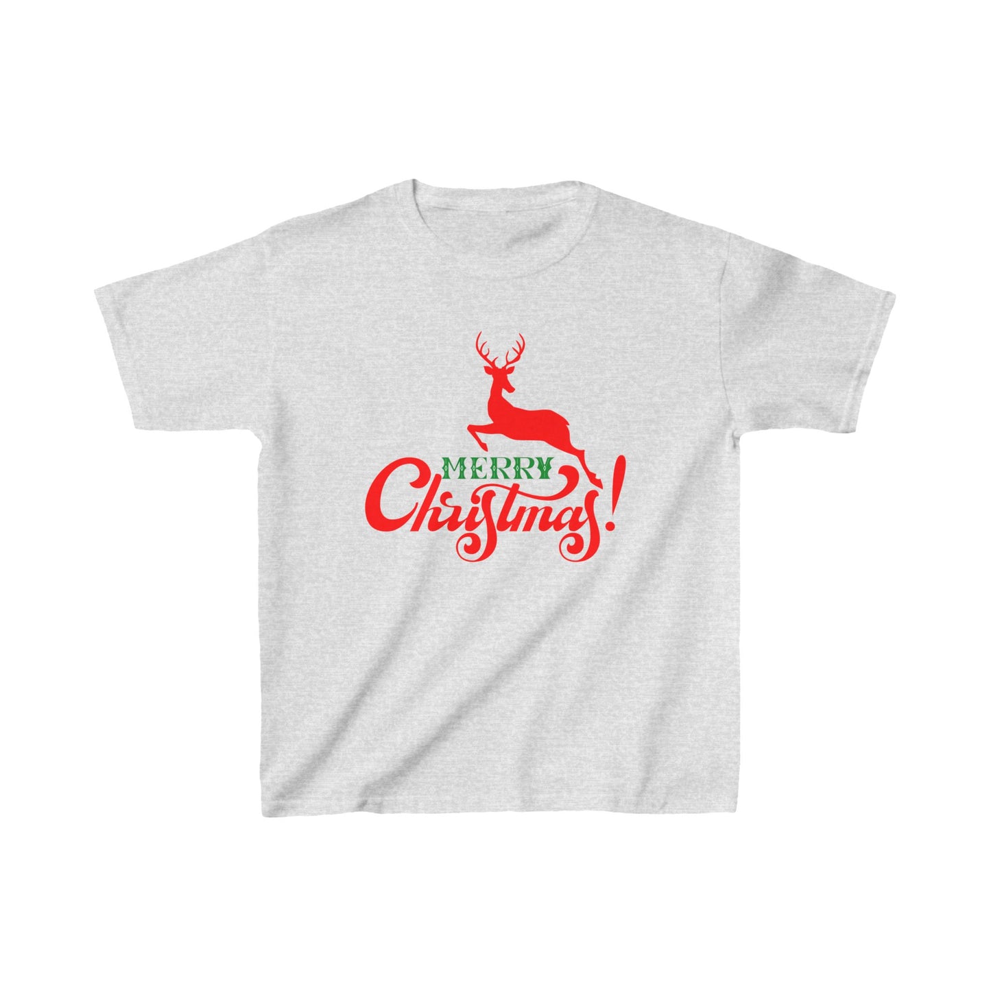 Christmas Unisex Kids T-Shirt - Merry Christmas Reindeer Design