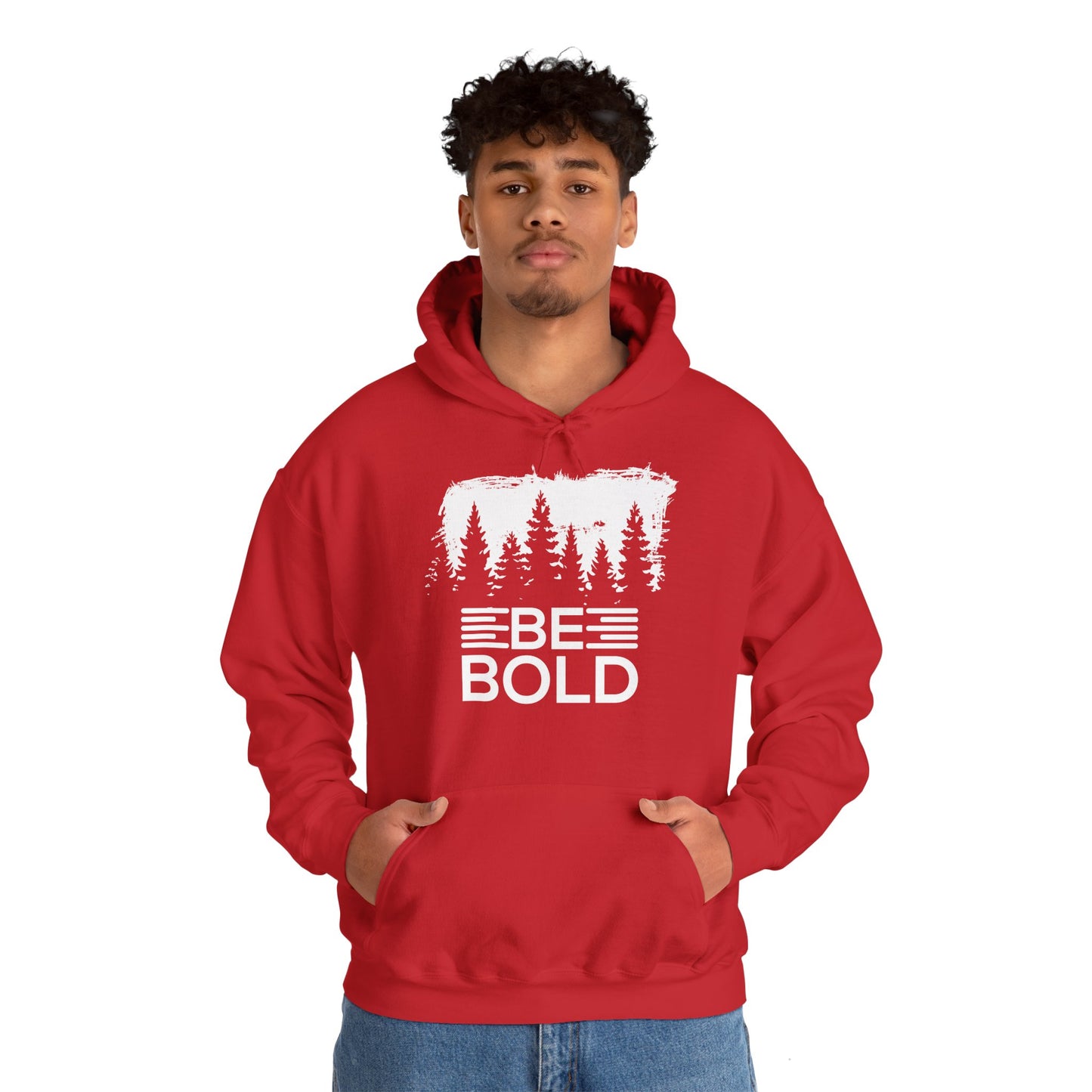 Motivational Unisex Hooded Sweatshirt - Be Bold Design