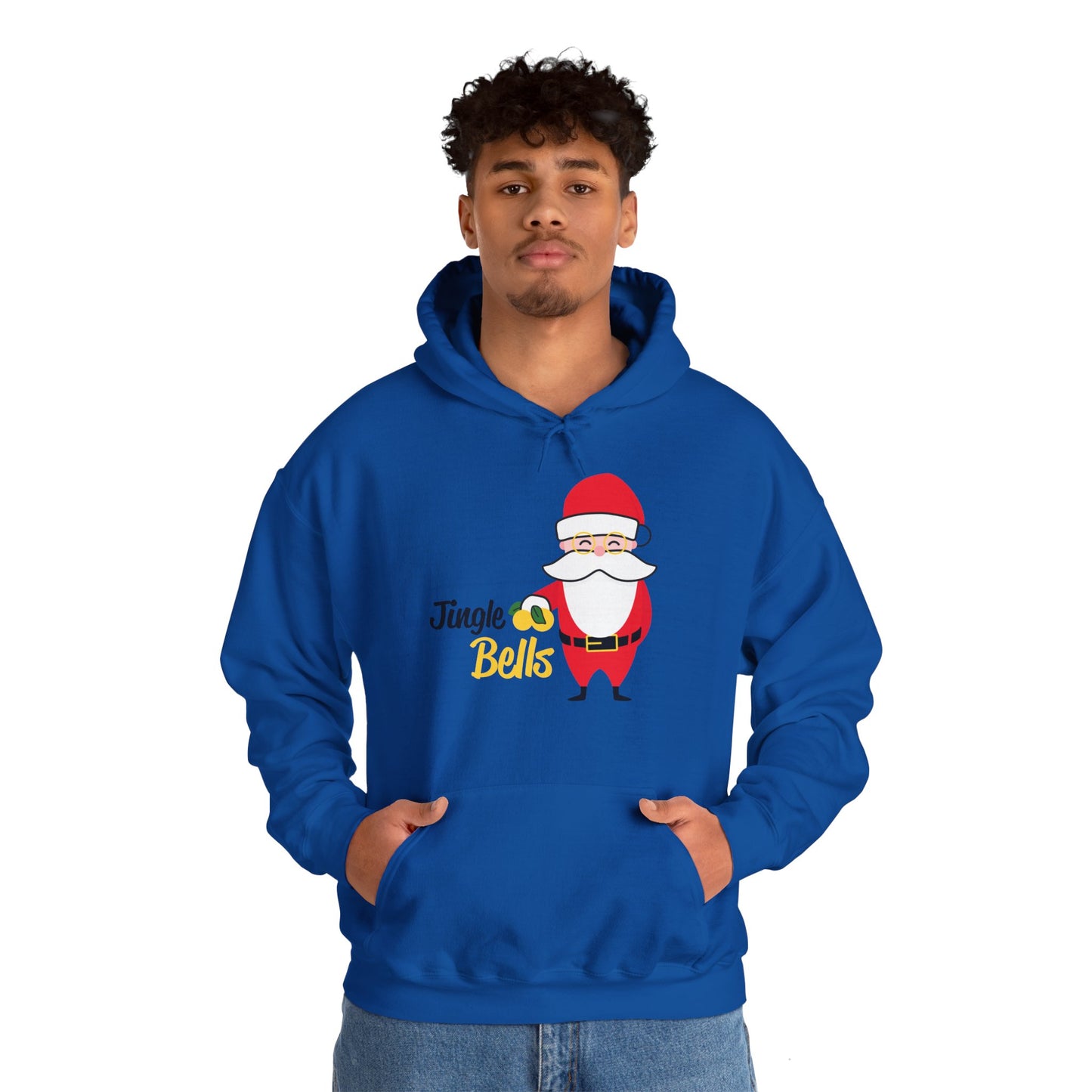 Christmas Unisex Hooded Sweatshirt - Jingle Bells Santa Design