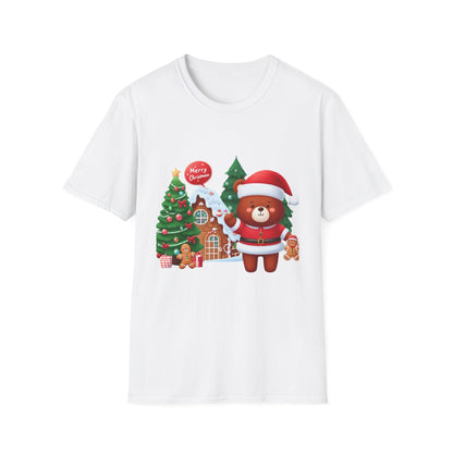 Christmas Unisex T-Shirt - Festive Bear Design