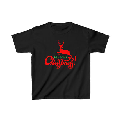 Christmas Unisex Kids T-Shirt - Merry Christmas Reindeer Design