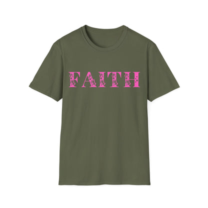 Christian Unisex T-Shirt - Faith Pink Design