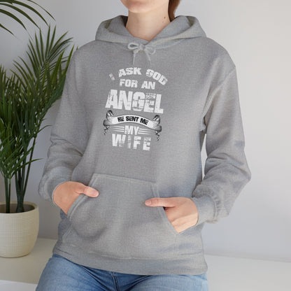 Christian Unisex Hooded Sweatshirt - I Ask God For An Angel Design