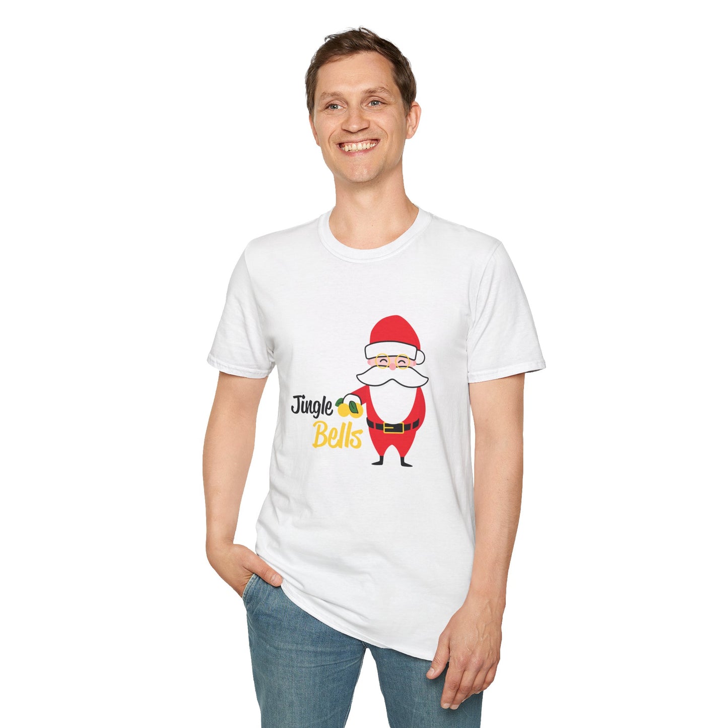 Christmas Unisex T-Shirt - Jingle Bells Santa Design