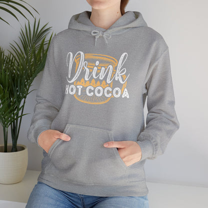 Christmas Unisex Hooded Sweatshirt - Drink Hot Cocoa Design