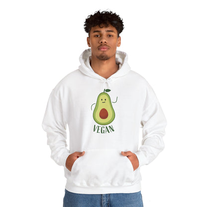 Motivational Unisex Hooded Sweatshirt - Avocado Vegan Design