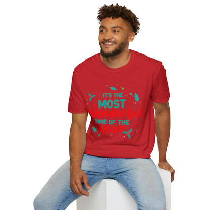 Christmas Unisex T-Shirt - The Most Wonderful Time Design