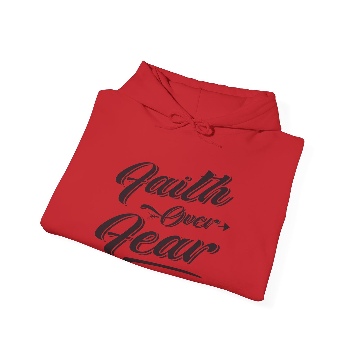 Christian Unisex Hooded Sweatshirt - Faith Over Fear Design