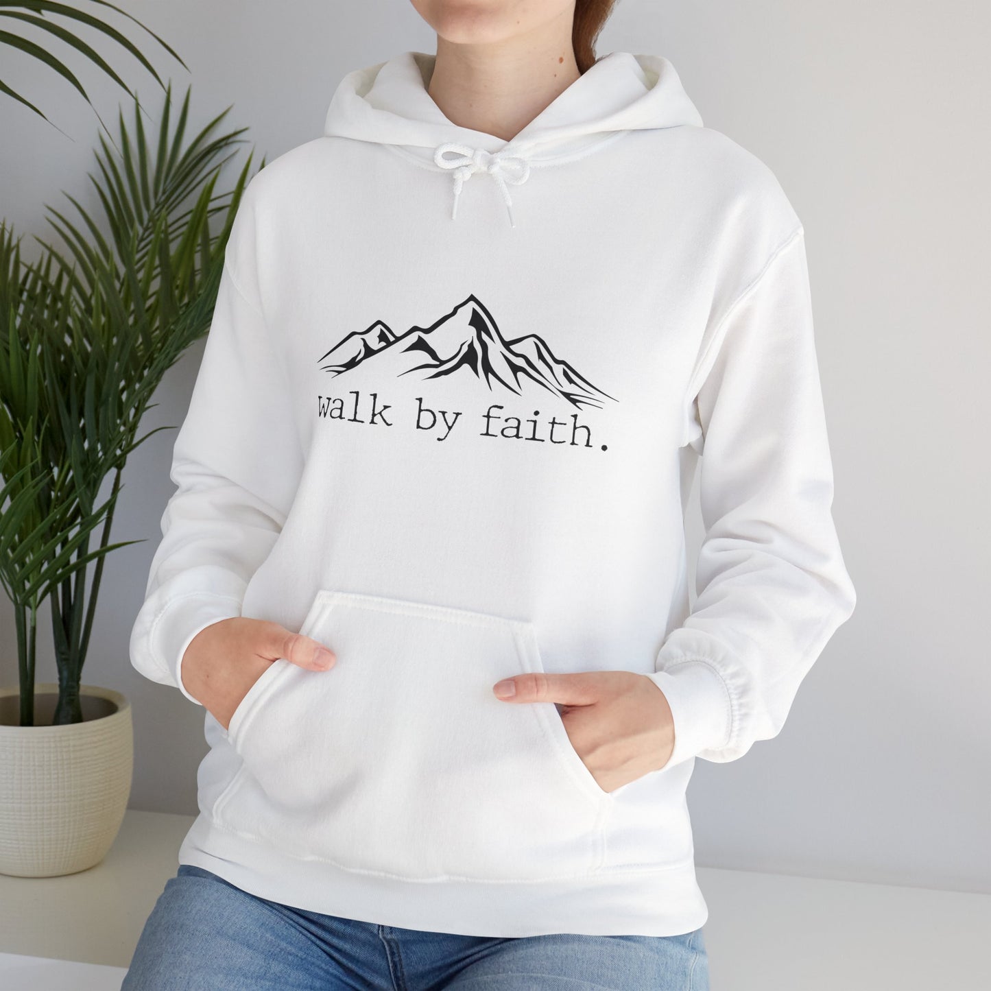 Christian Unisex Hooded Sweatshirt - Walk By Faith Design