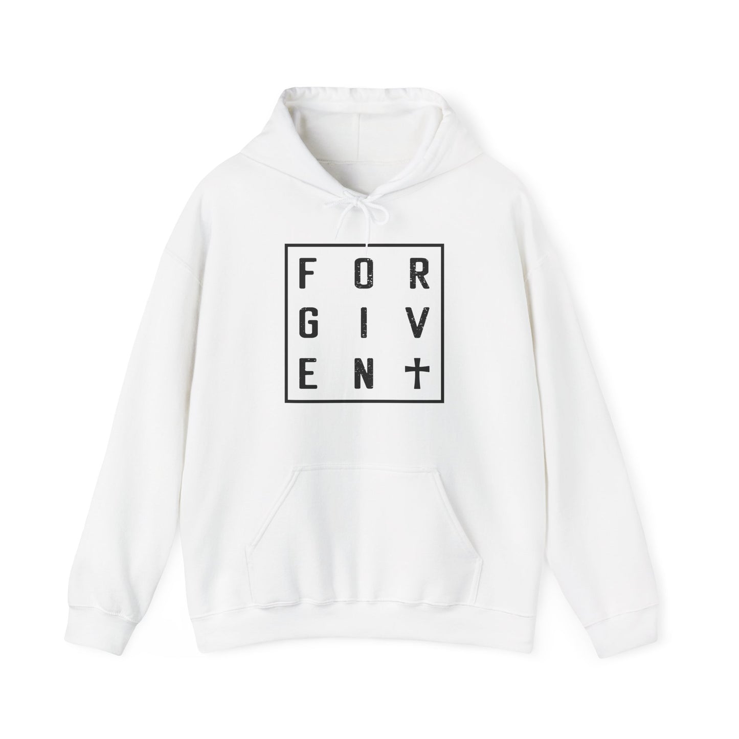 Christian Unisex Hooded Sweatshirt - Forgiven Cross Design