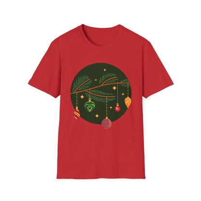 Christmas Unisex T-Shirt - Tree Ornaments Design