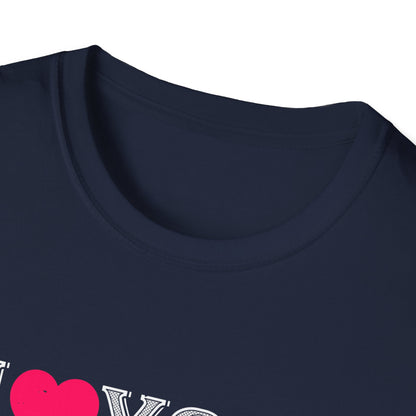 Valentine's Day Unisex T-Shirt - I Love You To The Moon and Back Design