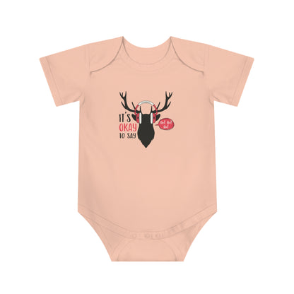 Christmas Baby Bodysuit - It's Okay To Say Ho Ho Ho Design