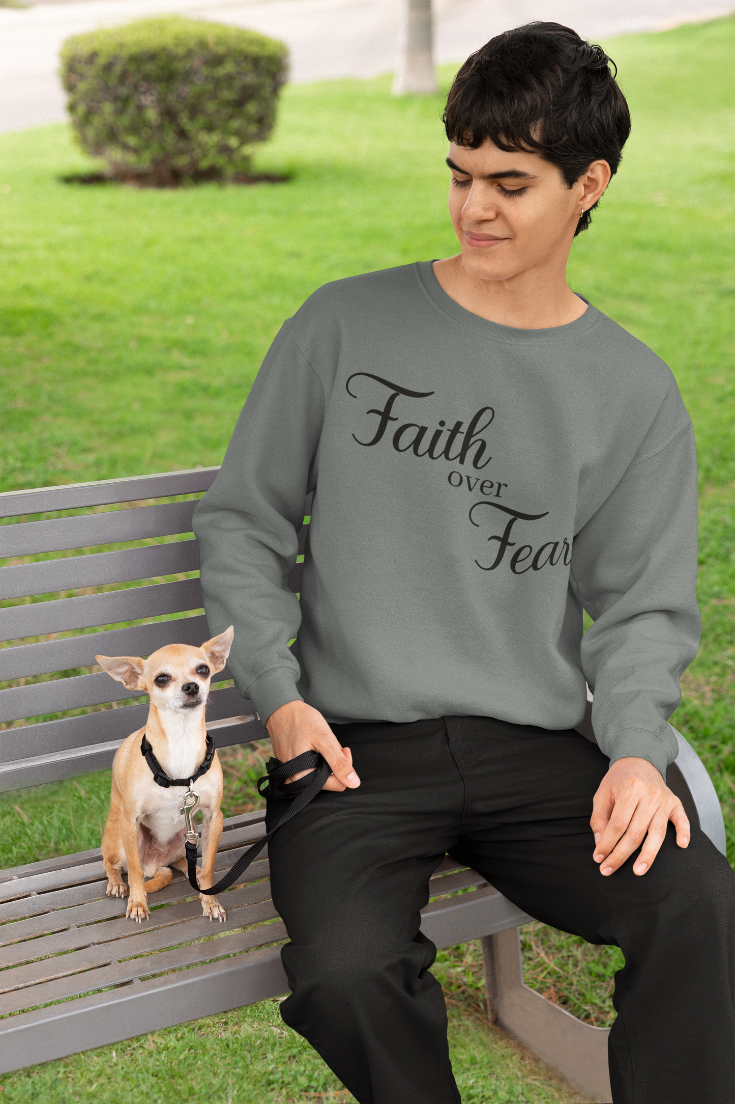 Faith Over Fear Motivational Sweatshirt - Unisex - Motivational Treats