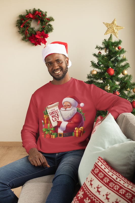Santa's Nice List and Gifts Christmas Sweatshirt - Unisex - Motivational Treats