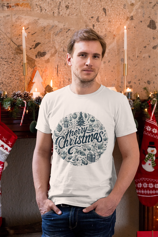 Merry Christmas Abstract Seamless Pattern Christmas T-Shirt - Unisex - Motivational Treats